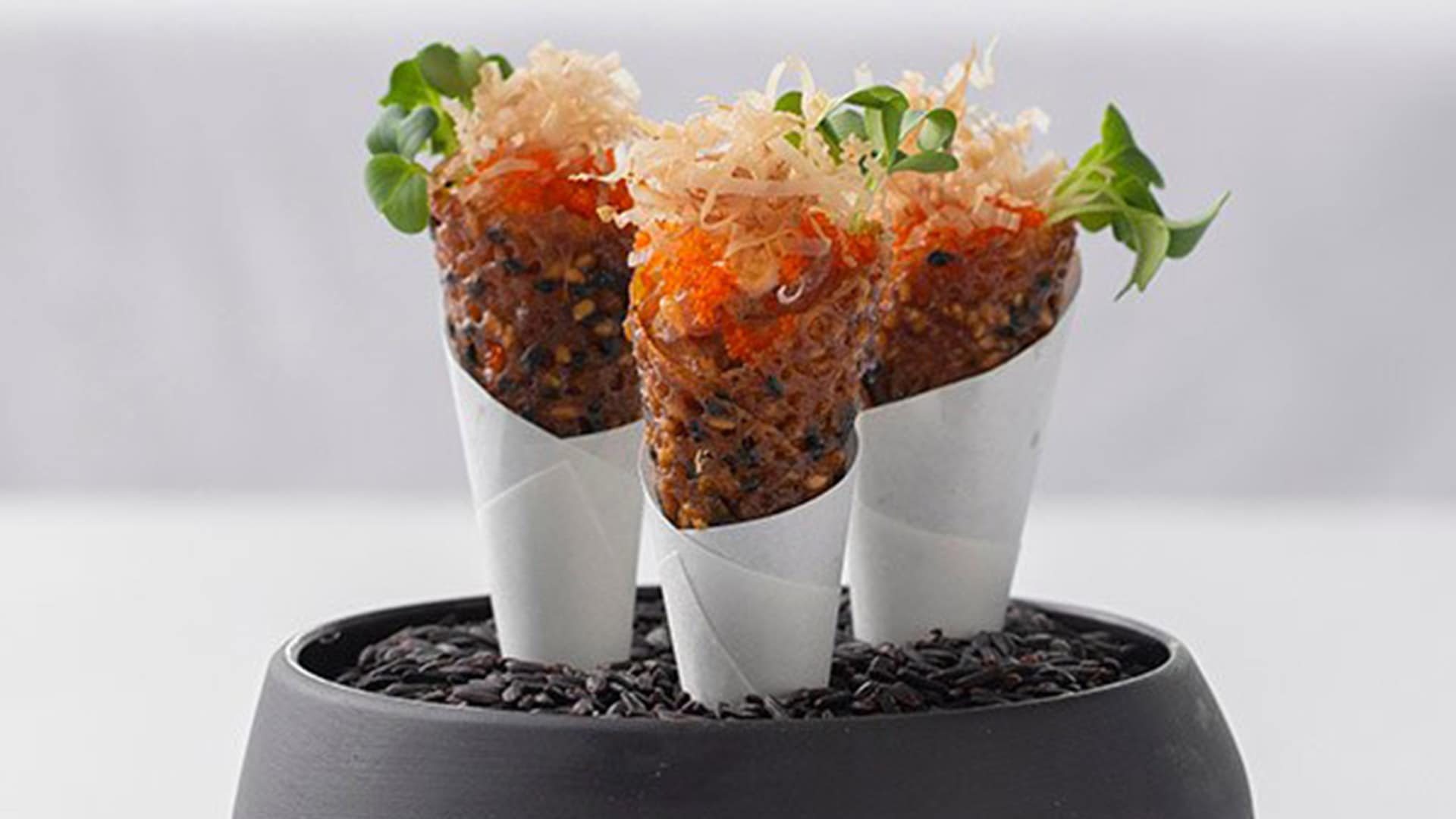 Spago Big Eye Tuna Tartare Cones