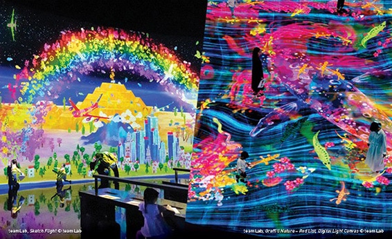 Future World: Where Art Meets Science(퓨처 월드: 예술과 과학의 만남) & 디지털 라이트 캔버스 by teamLab